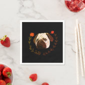 Serviette En Papier Visage de carlin, Chien Art (En situation)