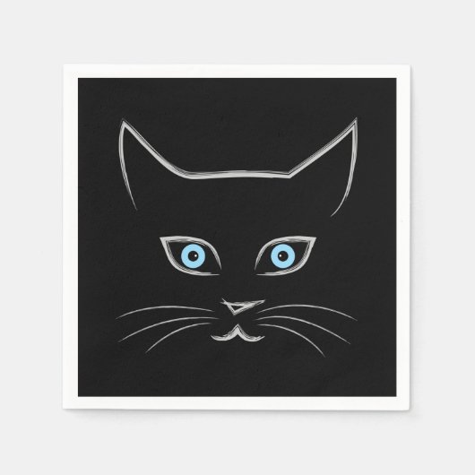 Serviette En Papier Visage de chat (Devant)