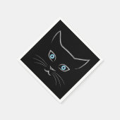 Serviette En Papier Visage de chat (Coin)