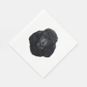 Serviette En Papier Visage de chien de caniche noir (Coin)