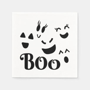 Serviette En Papier Visage de Fantôme Mignon et Fantaisiste, Bouh, Thè