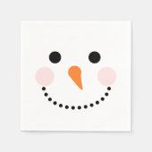 Serviette En Papier Visage de neige en hiver simple (Devant)