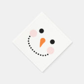 Serviette En Papier Visage de neige en hiver simple (Coin)
