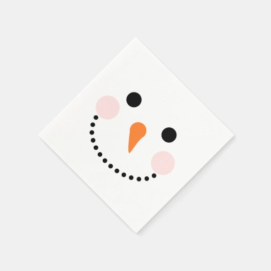 Serviette En Papier Visage de neige en hiver simple (Coin)
