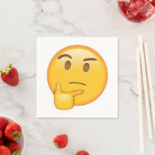 Serviette En Papier Visage de pensée - Emoji (En situation)