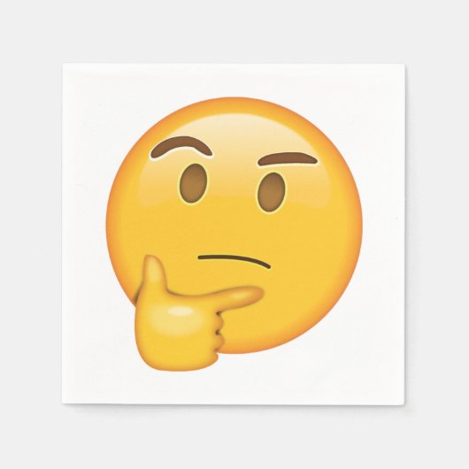 Serviette En Papier Visage de pensée - Emoji (Devant)