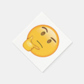 Serviette En Papier Visage de pensée - Emoji (Coin)
