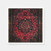 Serviette En Papier Visage de tapis persan en champ teinté rose (Devant)