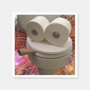 Serviette En Papier Visage de Toilette Souriant