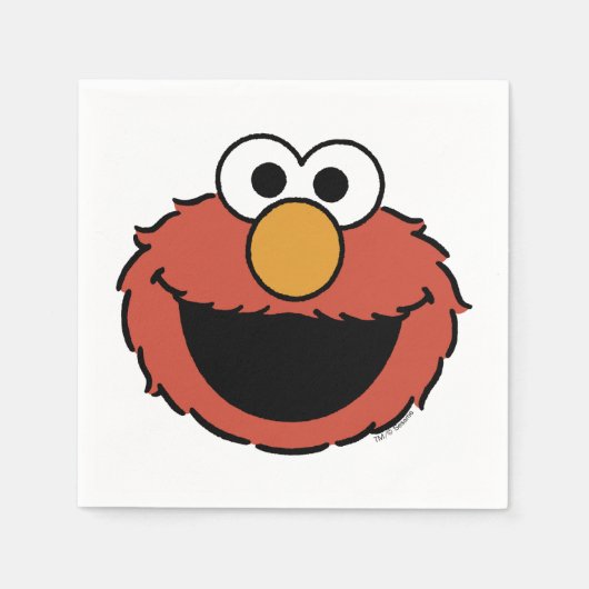 Serviette En Papier Visage souriant d'Elmo (Devant)