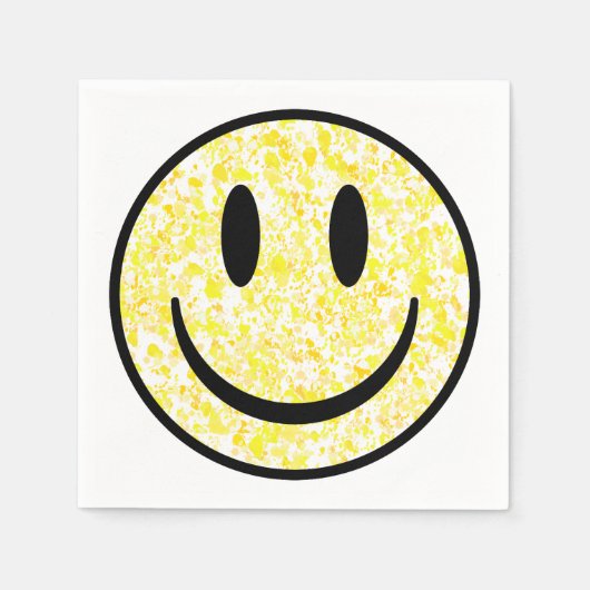 Serviette En Papier Visage souriant éclaboussé (Devant)