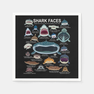 Serviette En Papier Visages de requins auxquels vous voulez participer