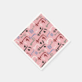 Serviette En Papier Visages monochromes (Coin)
