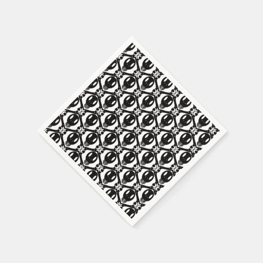 Serviette En Papier Visages morbides (Coin)