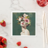 Serviette En Papier Visions florales (En situation)