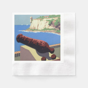 Serviette En Papier Visite de la forteresse El Morro, Porto Rico, Vieu