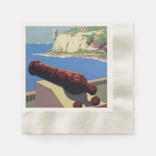 Serviette En Papier Visite de la forteresse El Morro, Porto Rico, Vieu