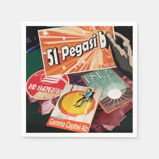 Serviette En Papier Visitez La Première Exoplanète Trouvée À L'Extérie (Devant)