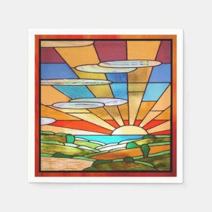 Serviette En Papier Vitrail Art Déco 1