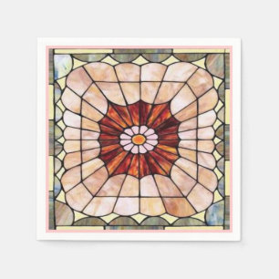 Serviette En Papier Vitrail Art Déco 2