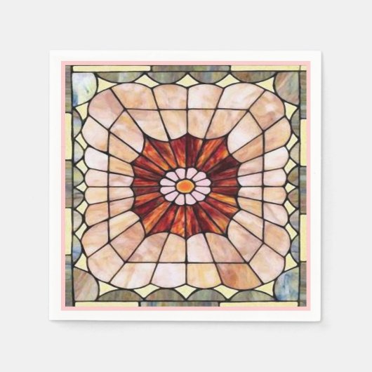 Serviette En Papier Vitrail Art Déco 2 (Devant)