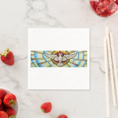 Serviette En Papier vitrail de la colombe du Saint-Esprit (En situation)