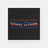 Serviette En Papier Viva Chile - Fiers Drapeau Chilien (Devant)