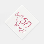 Serviette En Papier Viva Magenta encourage à 50 ans serviettes (Coin)