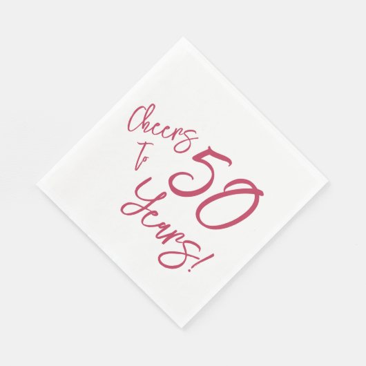 Serviette En Papier Viva Magenta encourage à 50 ans serviettes (Coin)