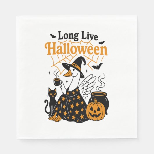 Serviette En Papier Vive Halloween Goose Witch (Devant)