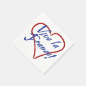 Serviette En Papier Vive la France Papier Cocktail Napkins (Coin)