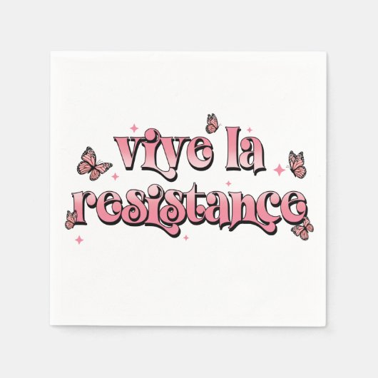 Serviette En Papier Vive la Resistance Napkins (Devant)