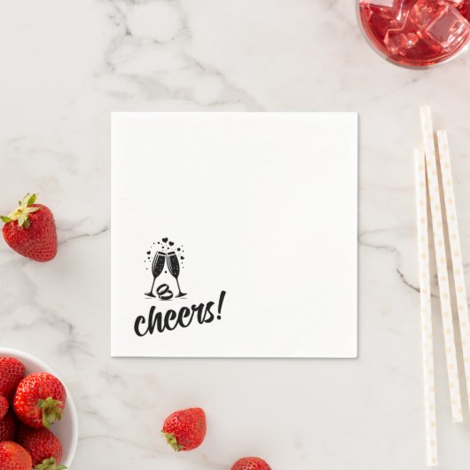 Serviette En Papier Vive le mariage (En situation)