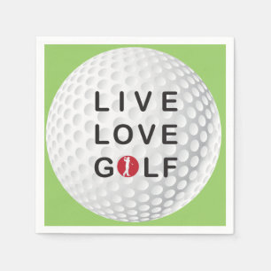 Serviette En Papier vivez, aimez les serviettes de golf