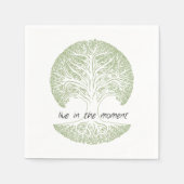 Serviette En Papier Vivez dans l'arbre du moment (Devant)