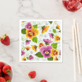 Serviette En Papier Vivid fleurs de pansement (En situation)