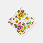 Serviette En Papier Vivid fleurs de pansement (Coin)