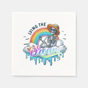 Serviette En Papier Vivre le rêve - Squelette