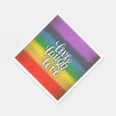 Serviette En Papier Vivre Rire Amour Rainbow Napkins (Coin)