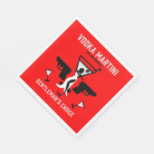 Serviette En Papier Vodka Martini Drink Gift (Coin)