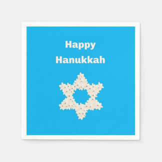 Serviette En Papier Vœu de Hanukkah avec des fleurs