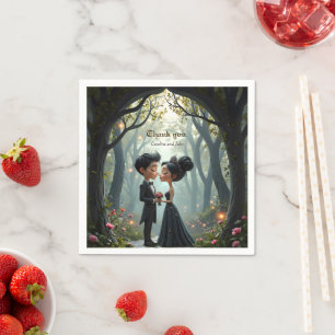 Serviette En Papier Vœux au Clair de Lune – Un Moment de Mariage Gothi