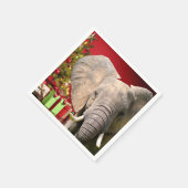 Serviette En Papier Voeux de Noël éléphant (Coin)