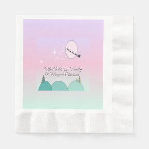 Serviette En Papier Vœux d'hiver au clair de lune pastel
