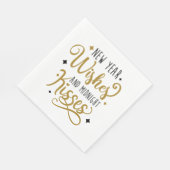 Serviette En Papier Voeux du Nouvel An et Baisers de minuit (Coin)