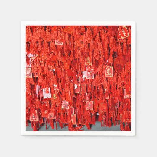 Serviette En Papier Voeux rouges (Devant)