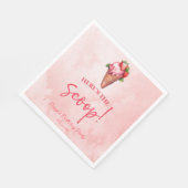 Serviette En Papier Voici la fête d'anniversaire de la crème glacée ro (Coin)