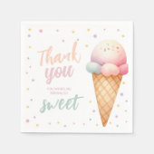 Serviette En Papier Voici la fête d'anniversaire de la crème glacée Sc (Devant)