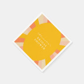 Serviette En Papier Voici La Fête des mariées Sun Retro (Coin)
