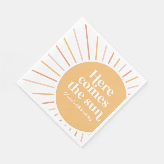 Serviette En Papier Voici l'anniversaire du Soleil Boho (Coin)